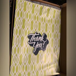 Brand new green asymmetrical thank you poly mailers size 10 x 13”